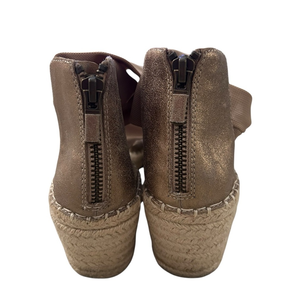 NEW Eileen Fisher Wiley Knot Espadrille Leather Wedge Sandals - Picture 4 of 5